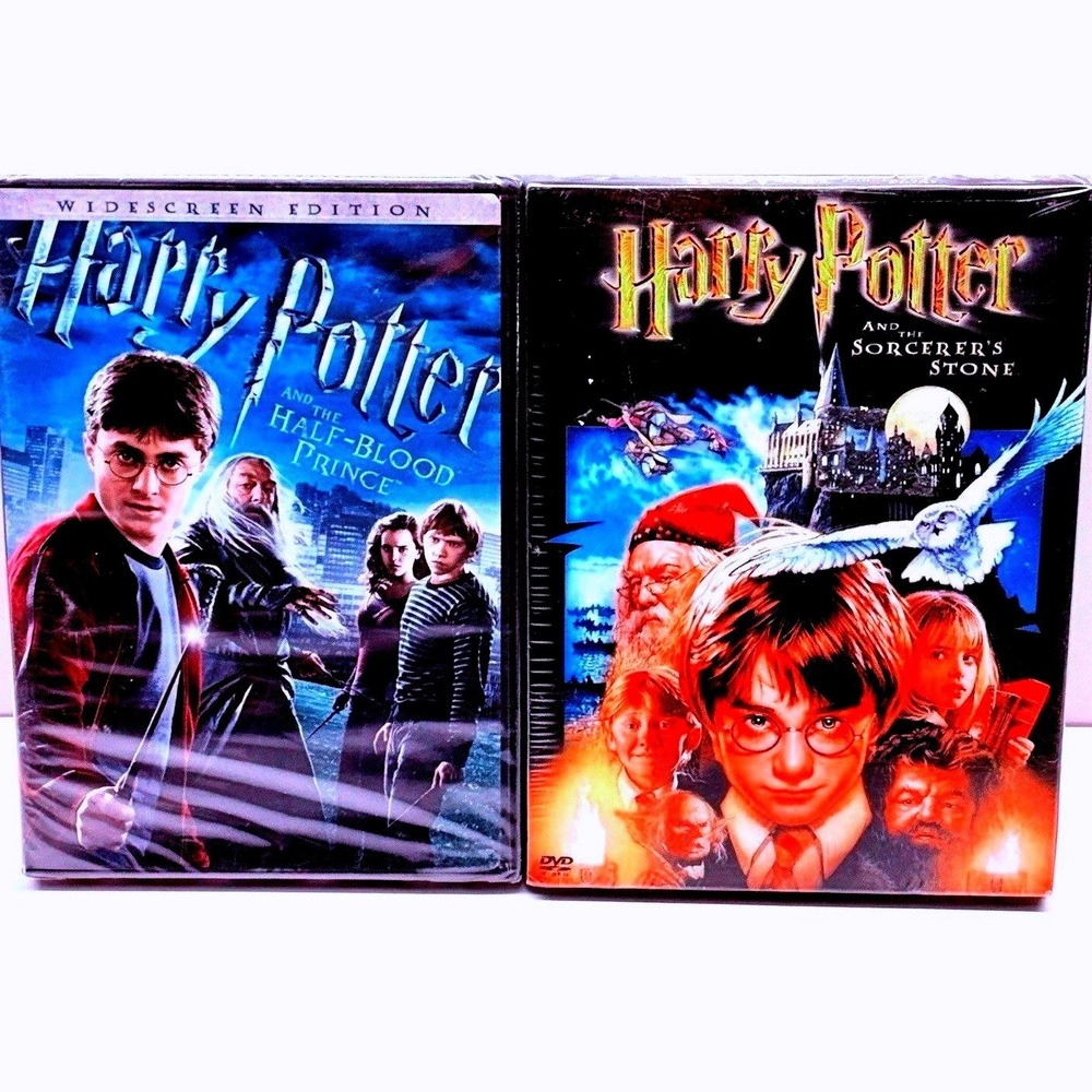 Harry Potter Sorcerer's Stone & Half-Blood Prince DVD Lot 2-Pack Widescreen New